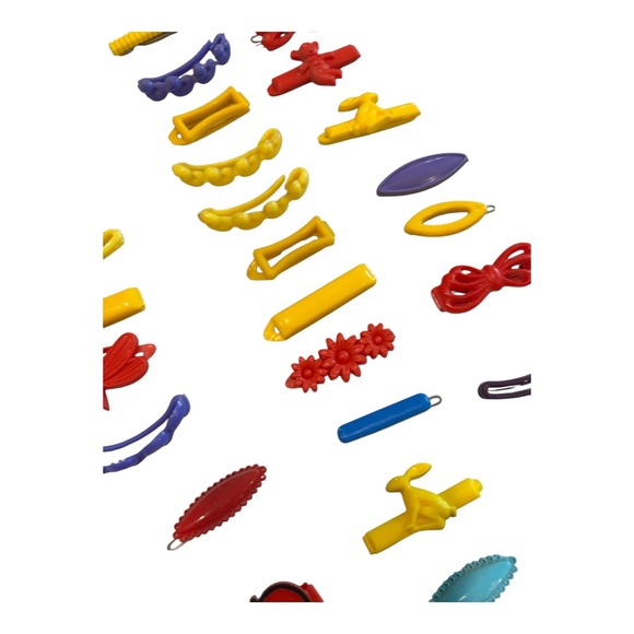 Vintage 70's 80's plastic/metal barrettes hair clips mismatched Lot of 56 - Picture 3 of 7
